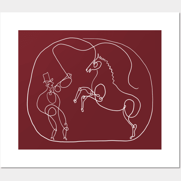 Picasso Line Art - Circus Horse Wall Art by shamila